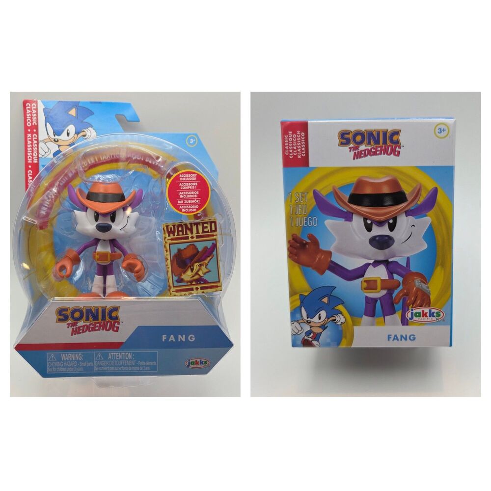 Jakks Pacific Sonic The Hedgehog Fang Figure 4" and 2.5" Versions New Sealed
